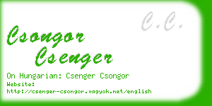 csongor csenger business card